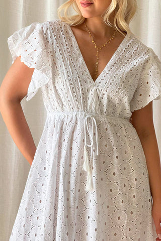 Ainara cotton dress, white