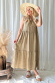 Allie linen dress, savanna