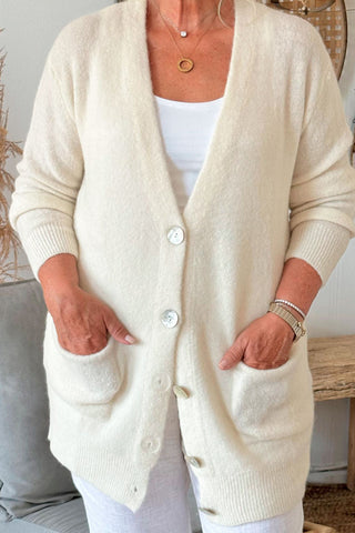 Alpaca dream cardigan, off-white