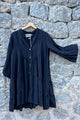 Ashley linen dress, black