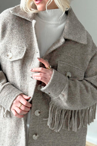 Aurore wool jacket, taupe grey