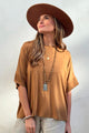 Bamboo oversize t-shirt, amber