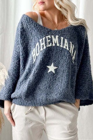 Bohemiana star knit, blue