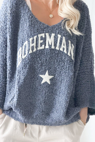 Bohemiana star knit, blue