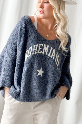 Bohemiana star knit, blue