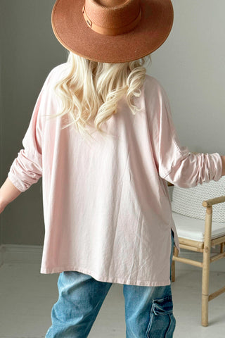 Bohemiana glitter long sleeve t-shirt, light pink