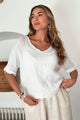 Cara linen shirt, white