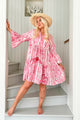 Carla cotton dress, pink