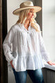 Corinthe linen shirt, white