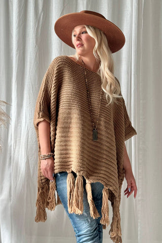 Dalila poncho, caramel