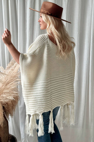 Dalila poncho, off white