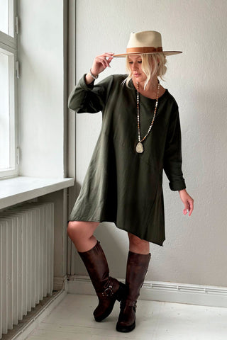 Darina cotton tunic, khaki