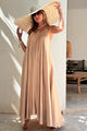 Diana viscose dress, caramel