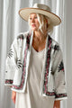 Dominga cotton jacket, white print