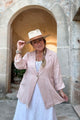 Eleanor linen jacket, light pink