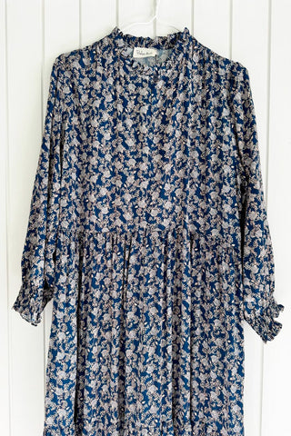 Eliana viscose dress, navy