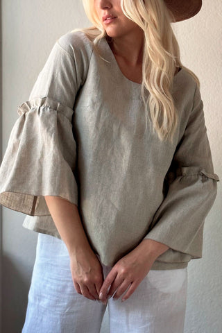 Elsa linen shirt, natural