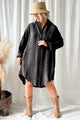 Evita shirt dress, black print