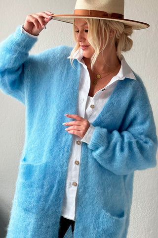 Forever in Love cardigan, ice blue