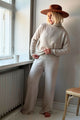 Genie knit pants, beige