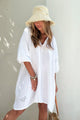 Getaway linen tunic, white