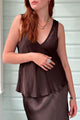 Jaci viscose top, brown