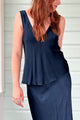 Jaci viscose top, navy