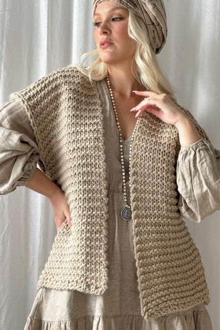 Jayle knit vest, beige