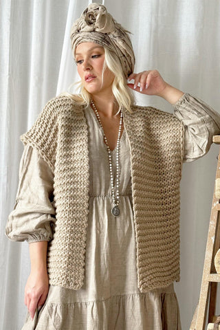 Jayle knit vest, beige