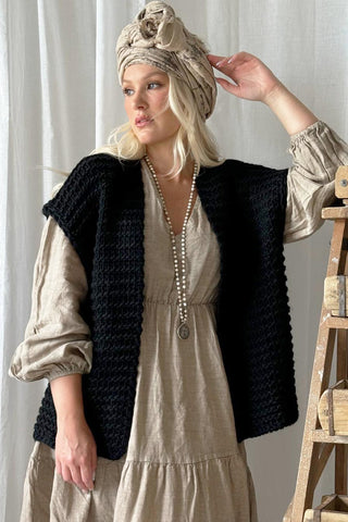 Jayle knit vest, black