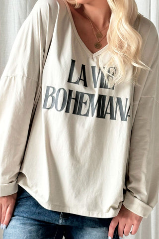 La Vie Bohemiana cotton shirt, beige