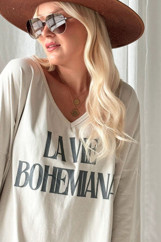 La Vie Bohemiana cotton shirt, beige