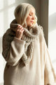 Landow snood scarf, off white caramel