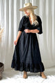 Lolita cotton dress, black