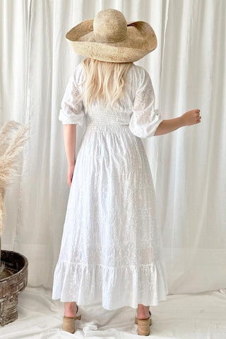 Lolita cotton dress, white