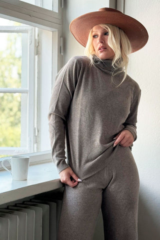 Luisa polo jumper, taupe