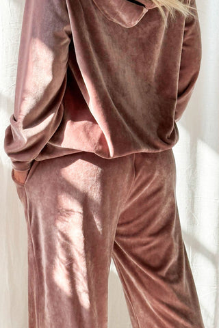 Luxie velour pants, pink