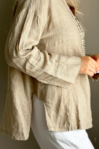 Margot linen shirt, cashmere