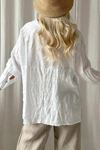 Margot linen shirt, white