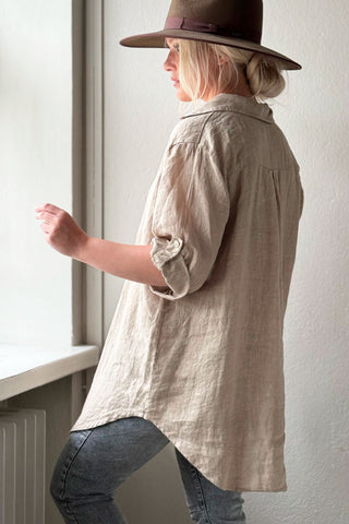 Milly linen shirt, cashmere