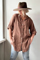 Milly linen shirt, walnut