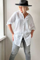 Milly linen shirt, white