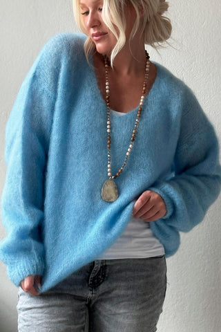 Mohair Heaven jumper, ice blue