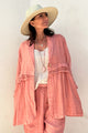 Palmetto linen jacket, blush