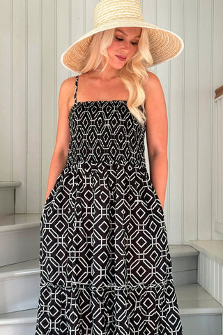 Paula cotton dress, black