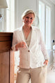 Linen blazer, white