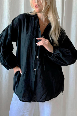 Jessamine cotton blouse, black