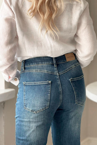 Relaxed jeans, dark wash