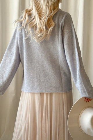 Shimmer knit, light blue