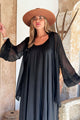 Silk kimono, black